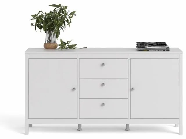 Tvilum Fehér tálalószekrény 3 fiókkal SALOMO