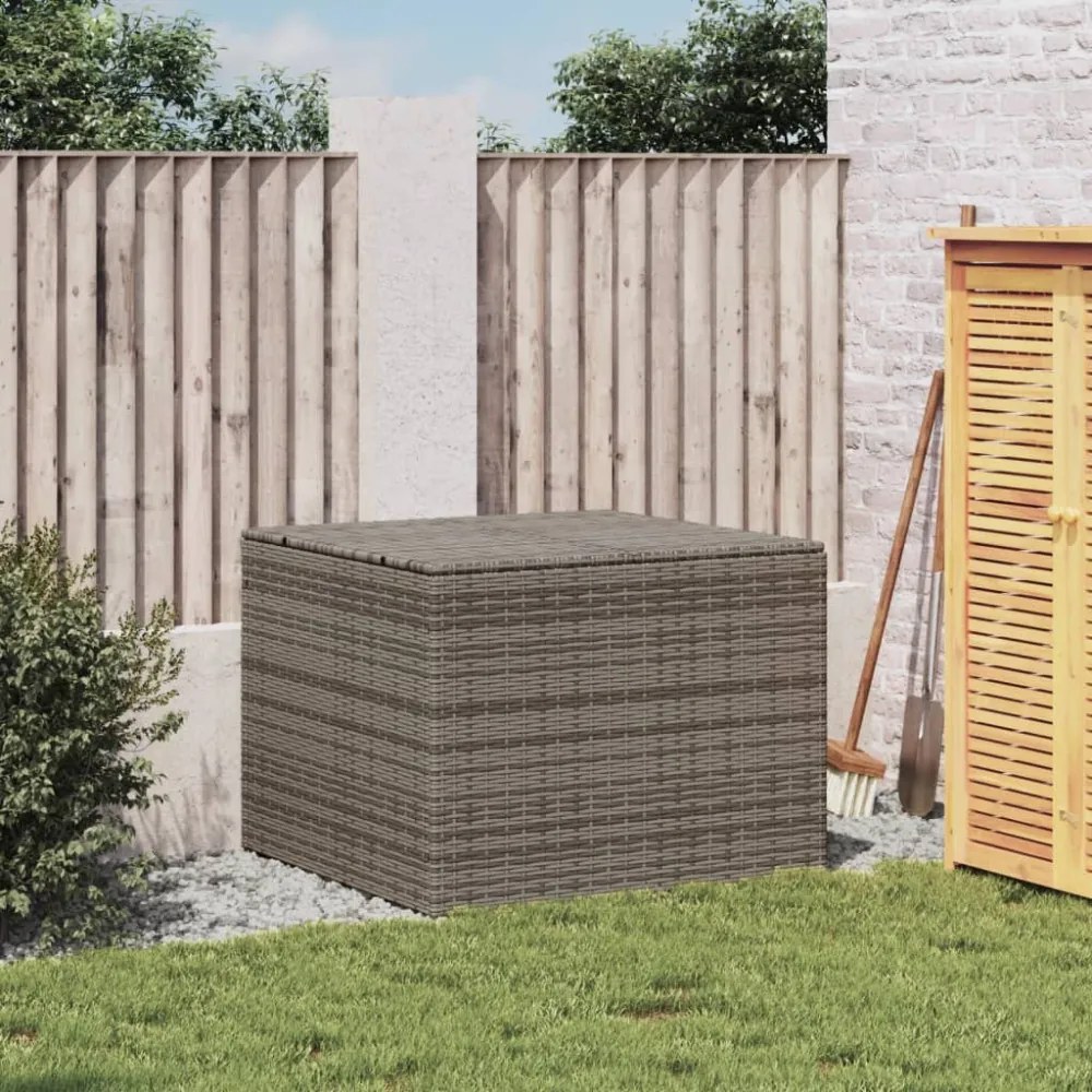 szürke polyrattan kerti tárolóláda 291 L