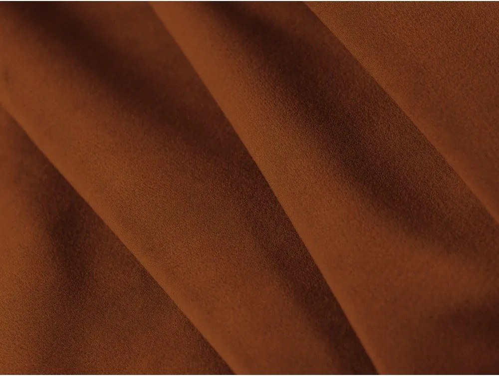 Terrakotta színű bársony kinyitható kanapé 209 cm Shannon – Cosmopolitan Design