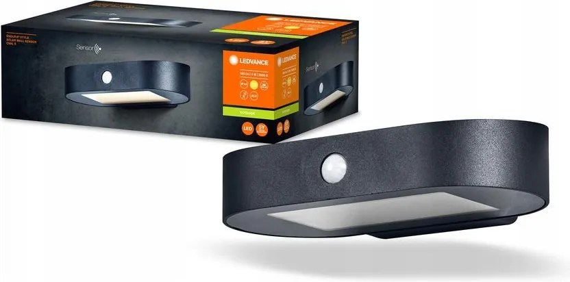 Kerti lámpa Kültéri Led fali lámpa 4W 3000K IP44 Mozgásérzékelő Ledvance