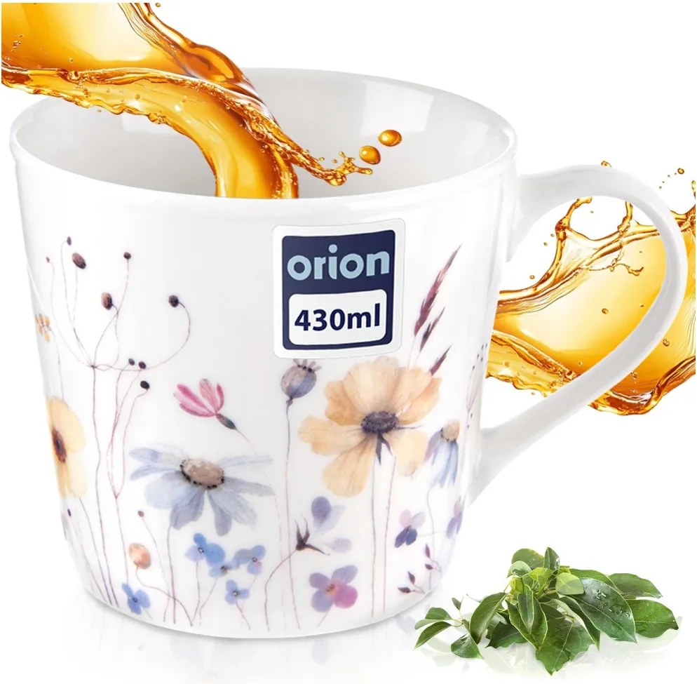 Porcelán bögre kávé tea gyógynövények italok Virágok 430 ml