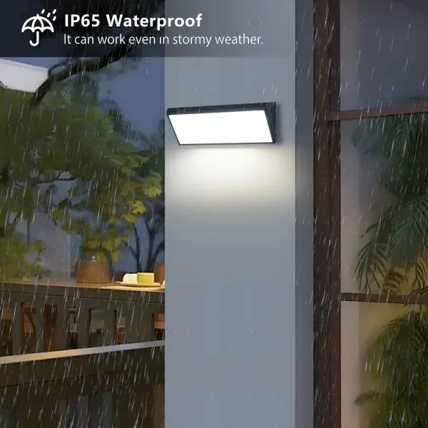 Brilagi - LED kültéri fali lámpatest érzékelővel TRIANGLE LED/42W/230V fekete IP65