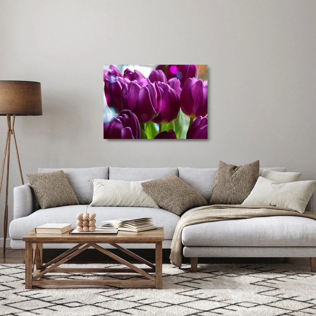Tulipán képe (üvegen) (70x50 cm)