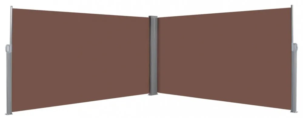 barna behúzható oldalsó napellenző 160 x 600 cm