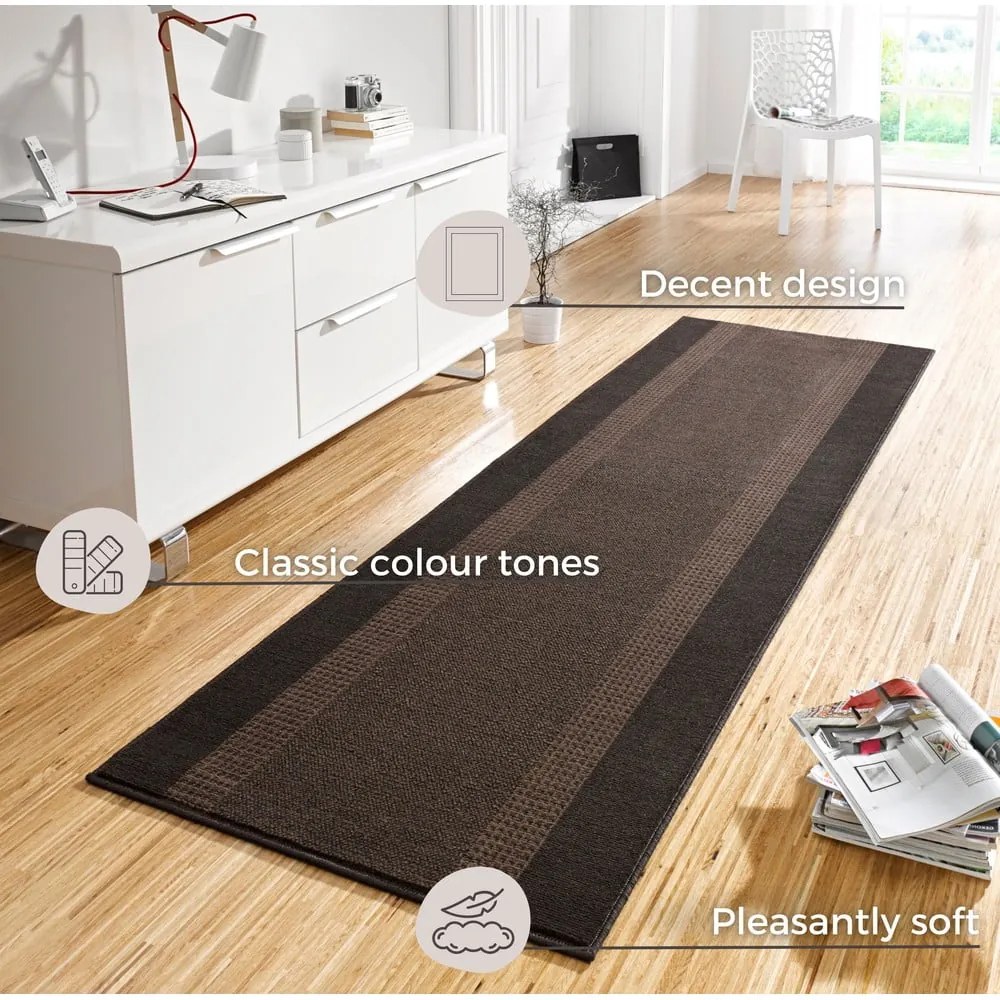 Basic barna futószőnyeg, 80 x 200 cm - Hanse Home