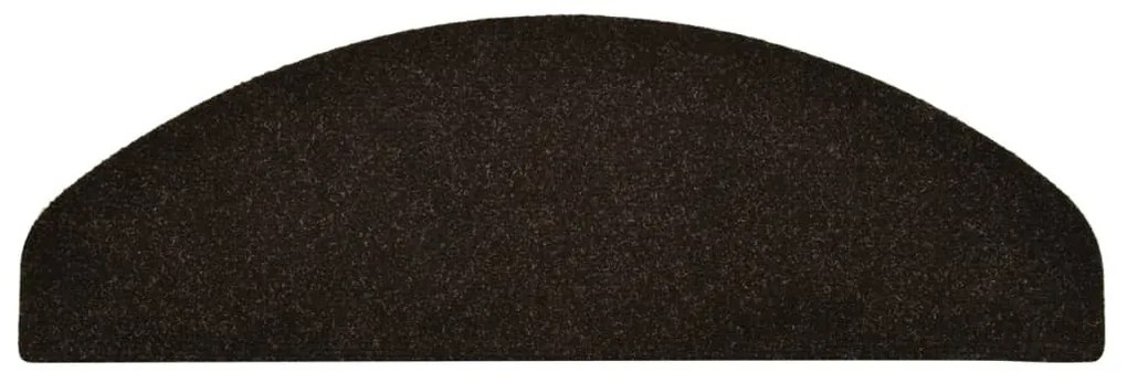 5 db sötétbarna tűlyukasztott öntapadó lépcsőszőnyeg 65x21x4 cm