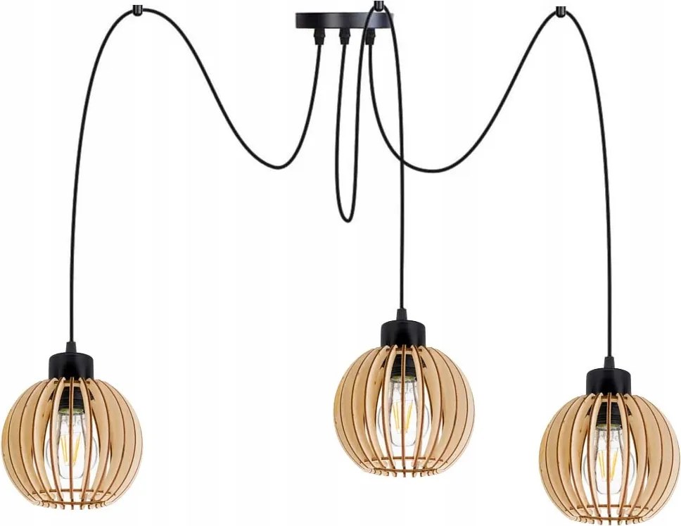 Függő mennyezeti lámpa Zwis Loft lámpabúra 3xE27 Pók