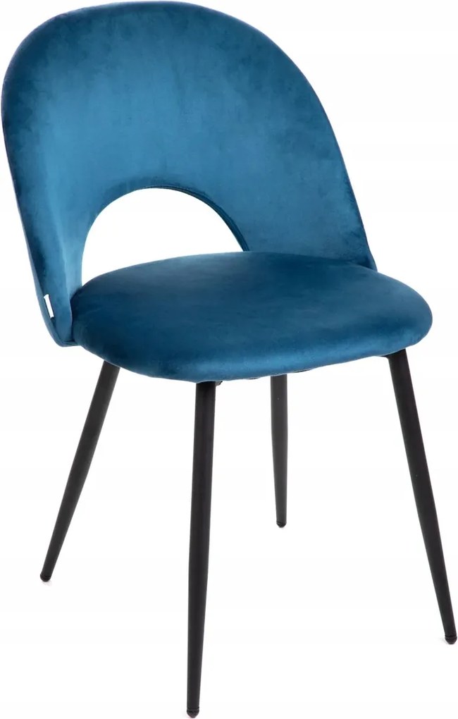 Tercio kárpitozott vödörszék velúr sötétkék 47x55x77 Homla