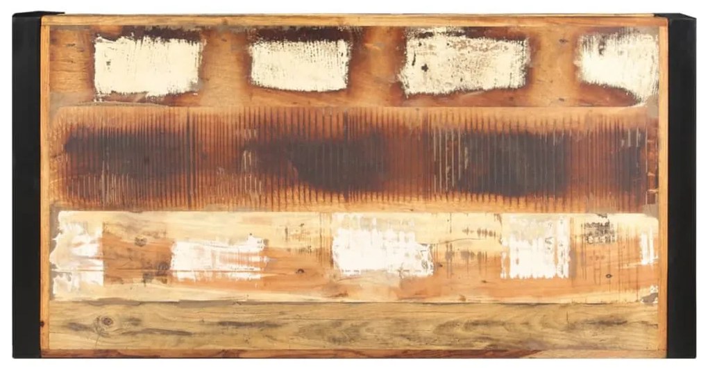 Tömör újrahasznosított fa dohányzóasztal 120 x 60 x 40 cm