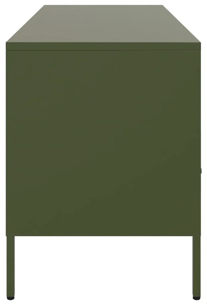 olívazöld acél TV-szekrény 100,5 x 39 x 50,5 cm