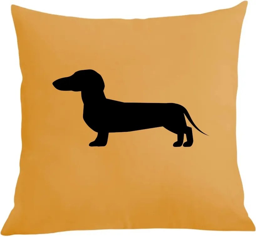 Párna párnahuzat nyomott mintás tacskó kutya