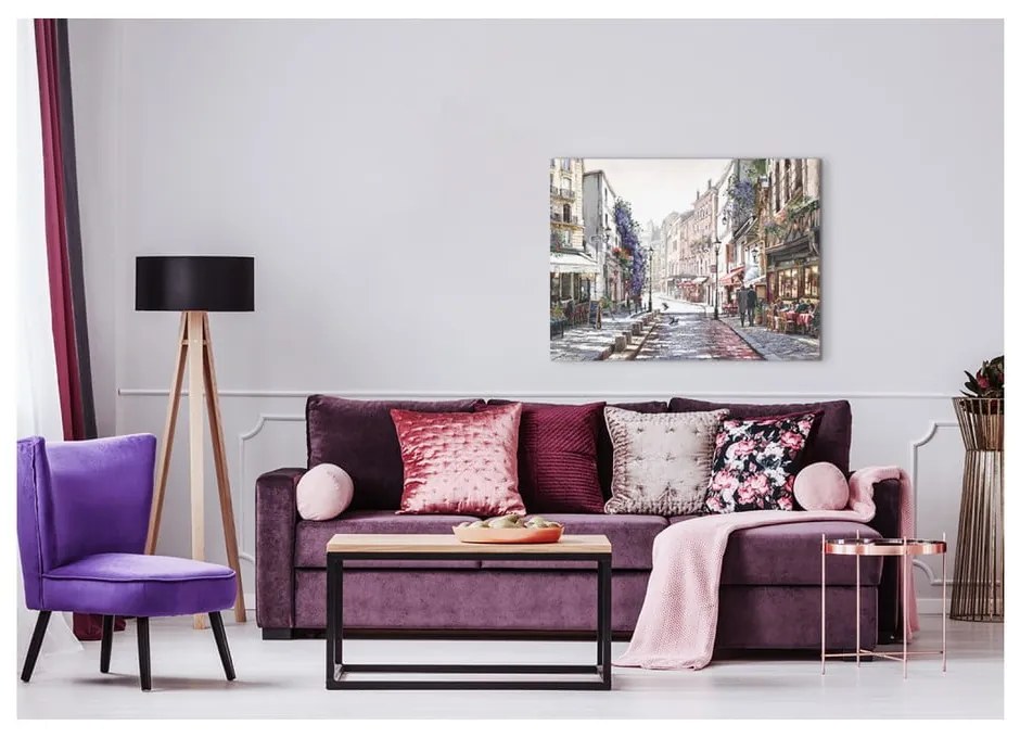 Canvas Watercolor Paris II fali kép, 60 x 80 cm - Styler