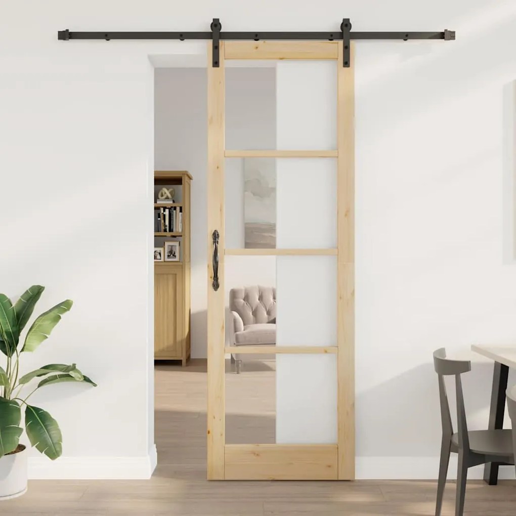 Csúszóajtó Egyéb ORKDAL Barna 78 x 232 cm Fa és fém