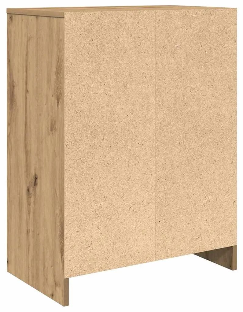kézműves tölgy szerelt fa cipősszekrény 57x34x76 cm