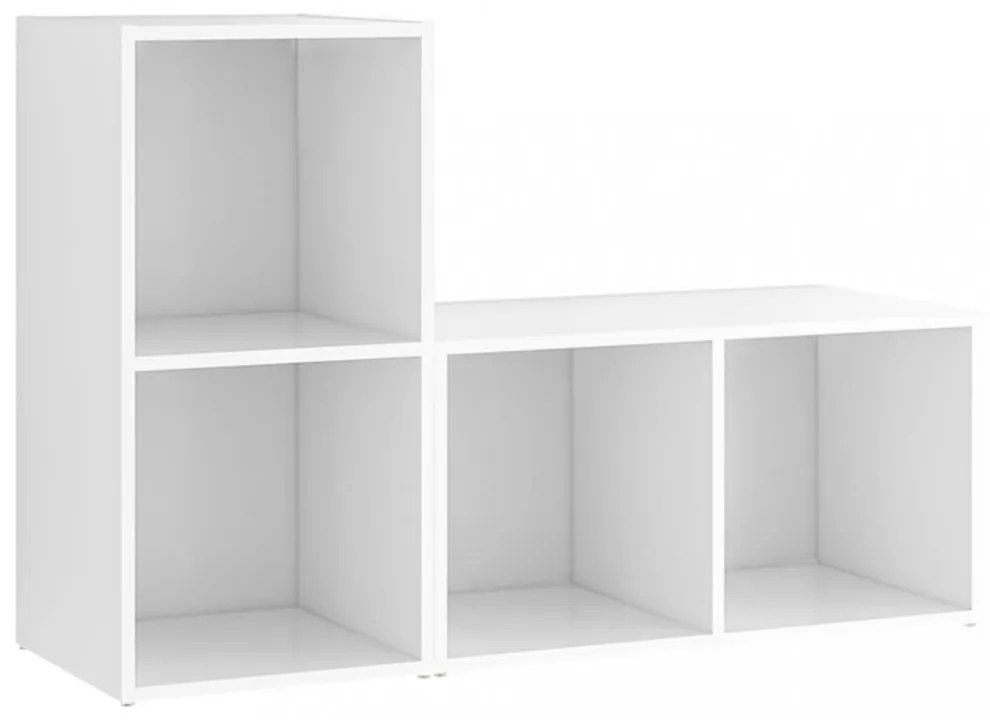 2 db fehér szerelt fa TV-szekrény 72 x 35 x 36,5 cm