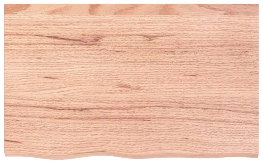 világosbarna kezelt tömör tölgyfa fali polc 80x50x(2-4) cm