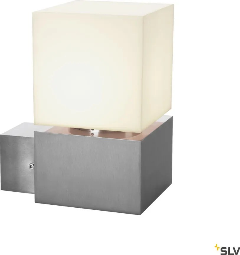SLV 1000336 SQUARE Modern Kültéri Fali Lámpa Rozsdamentes Acél E27 IP44