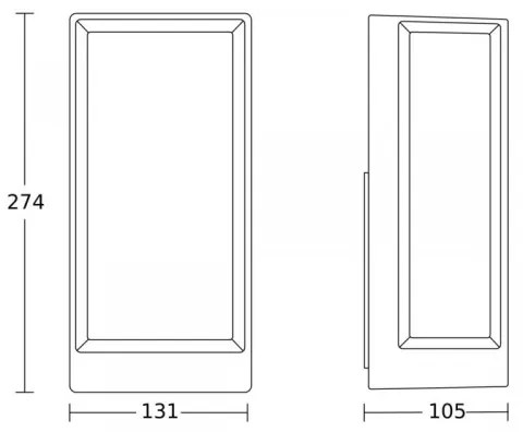Steinel 085254 - LED Kültéri fali lámpa L42C LED/12,6W/230V IP54