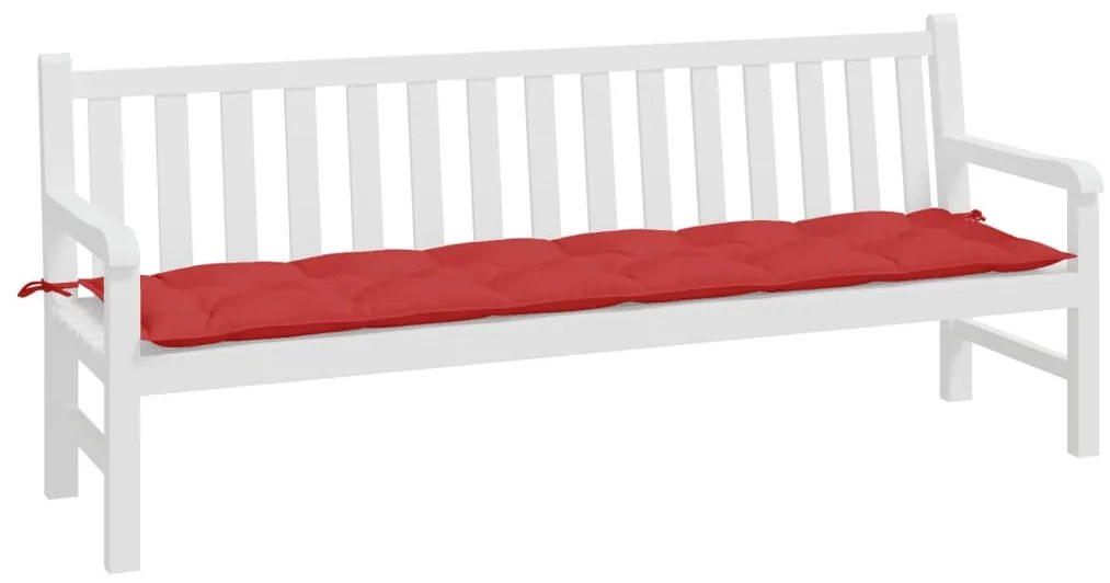 piros oxford szövet kerti padpárna 200 x 50 x 7 cm