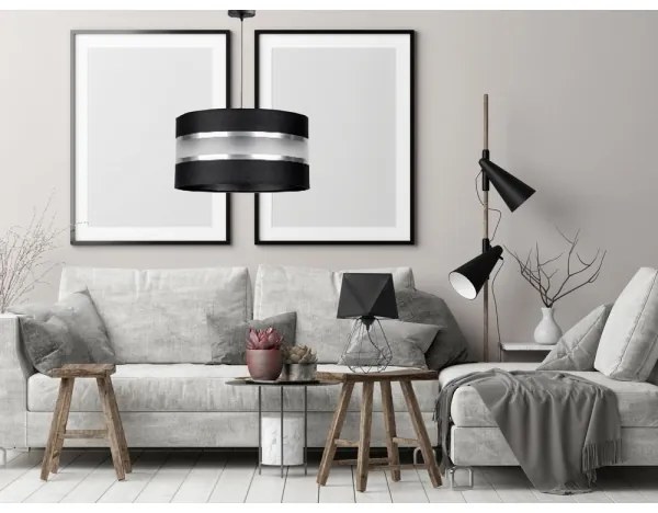 Csillár zsinóron CORAL 1xE27/60W/230V fekete