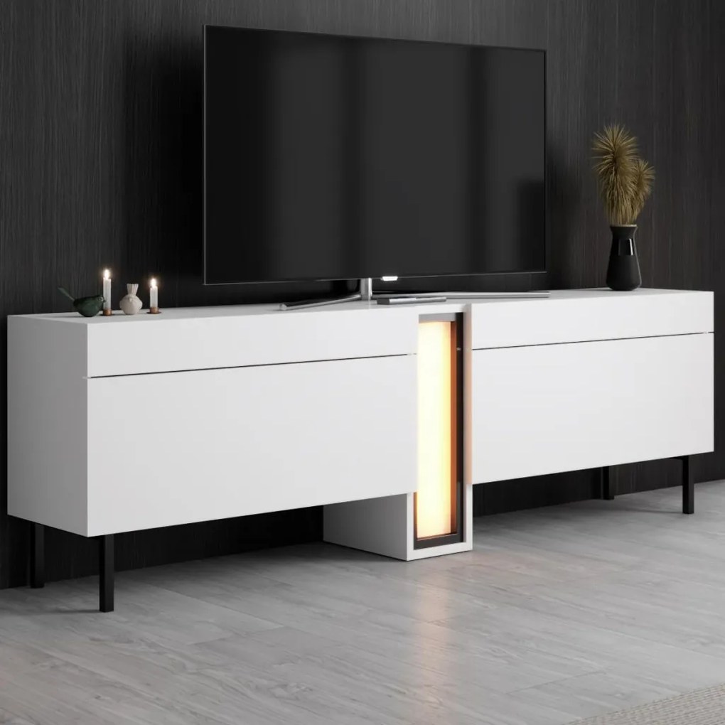 Nova TV-állvány, fehér, 180 cm