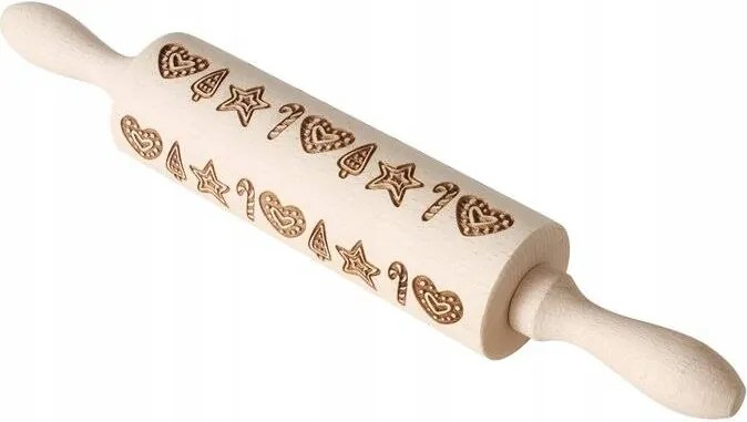 Fa Keksz Tésztahenger Karácsonyi Mintákkal