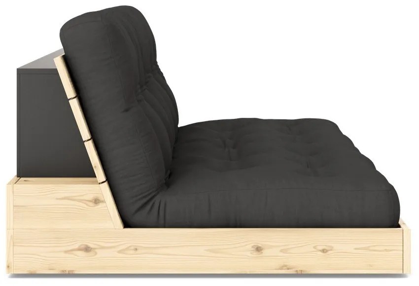 Sötétszürke kinyitható kanapé 196 cm Base – Karup Design