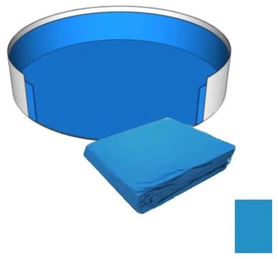 Medence belső fólia, Lagoon, fémpalástos medencékhez, kör alakú, 0.40 mm vastag, D3.5 x 1.2 m, kék