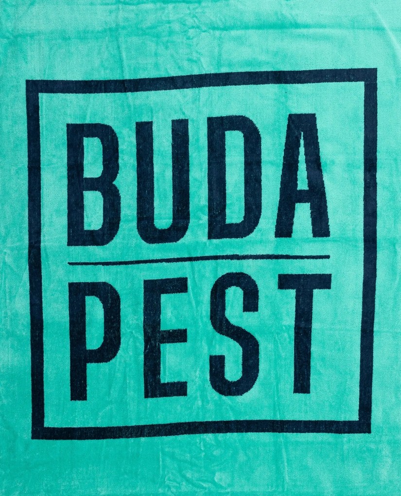 BUDAPEST Strandtörölköző türkiz 165x90cm