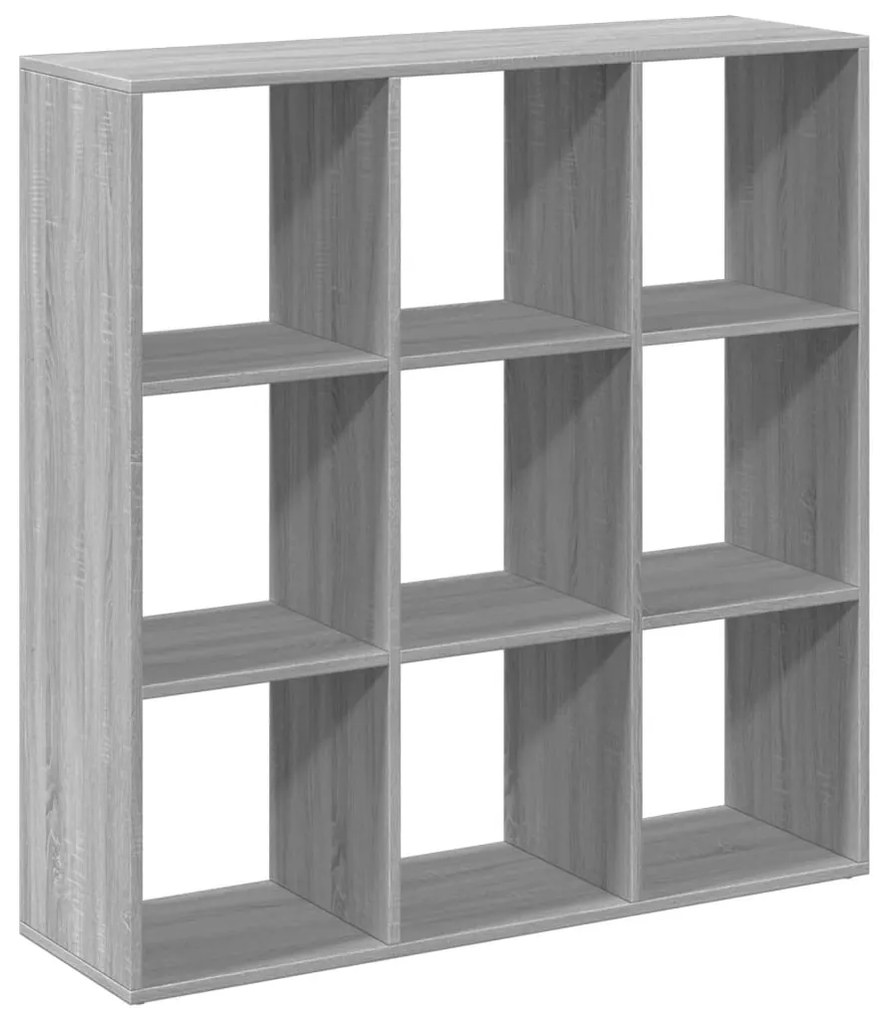 szürke sonoma szerelt fa elválasztó könyvespolc 102x29x103,5cm