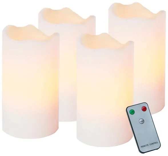 Eglo 410075 - 4 darabos LED karácsonyi dekorációs szett ADVENT 1xLED/0,18 W/2xCR2032 + távirányító