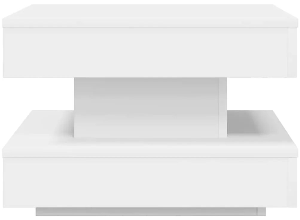 fehér dohányzóasztal 360 fokban forgatható 50x50x34,5 cm