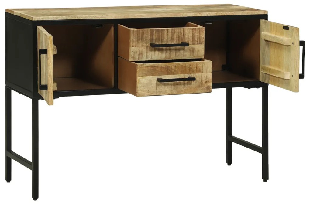 Oldalszekrény 100x35x70 cm Tömör fa Durva mangó
