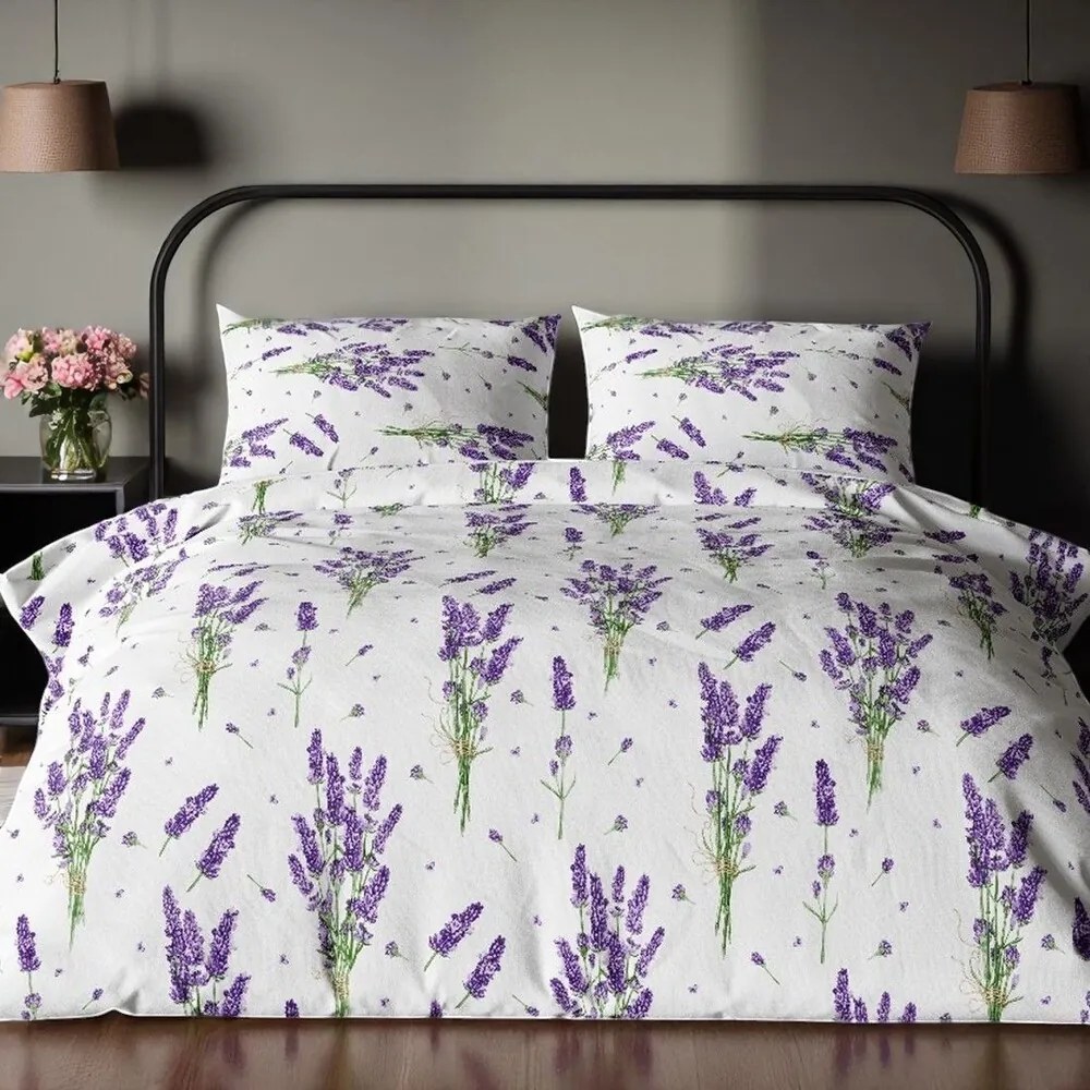 Krepp pamut ágynemű Homa TORRY LAVENDER 2 részes 140x200 cm