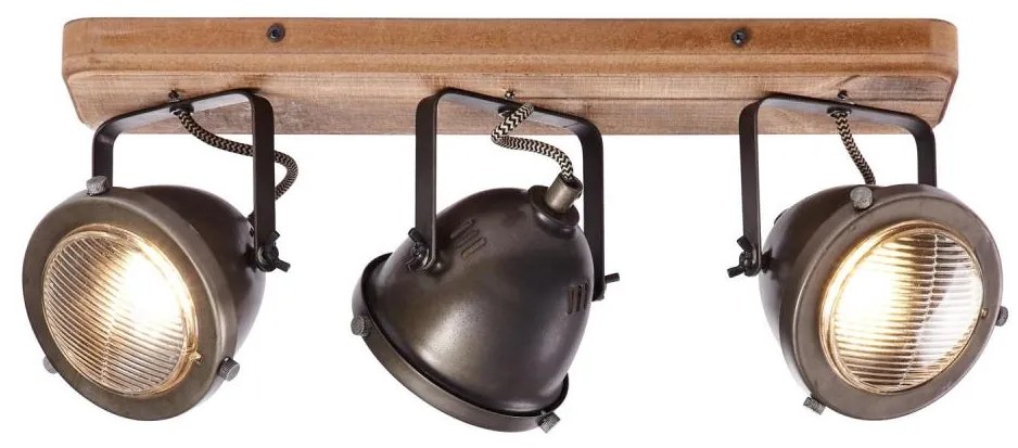 Brilliant - CARMEN WOOD 3x GU10/5W/230V spotlámpa, barna