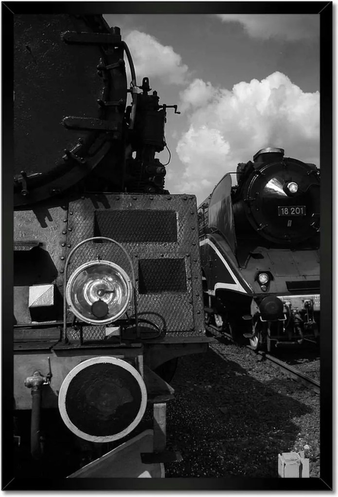 Poszterek keretben 40x60 Vonatok Ol49-69 és 18-201