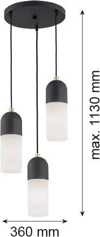 Argon BURGOS 1467 Függőlámpa 3x15W/E27 IP20