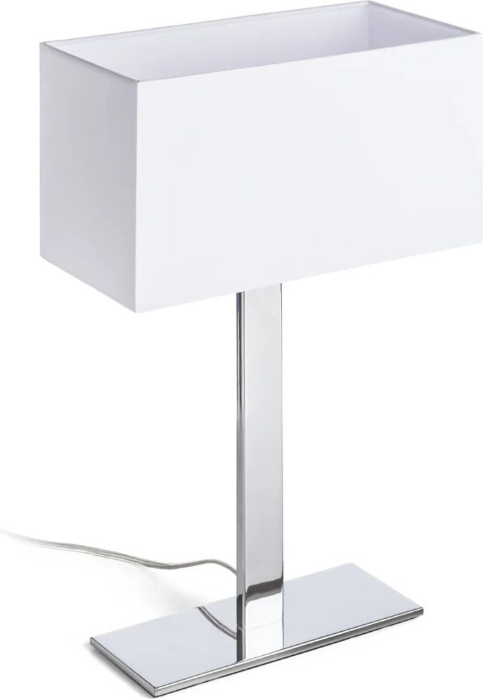 RENDL PLAZA M stolní bílá chrom 230V LED E27 15W
