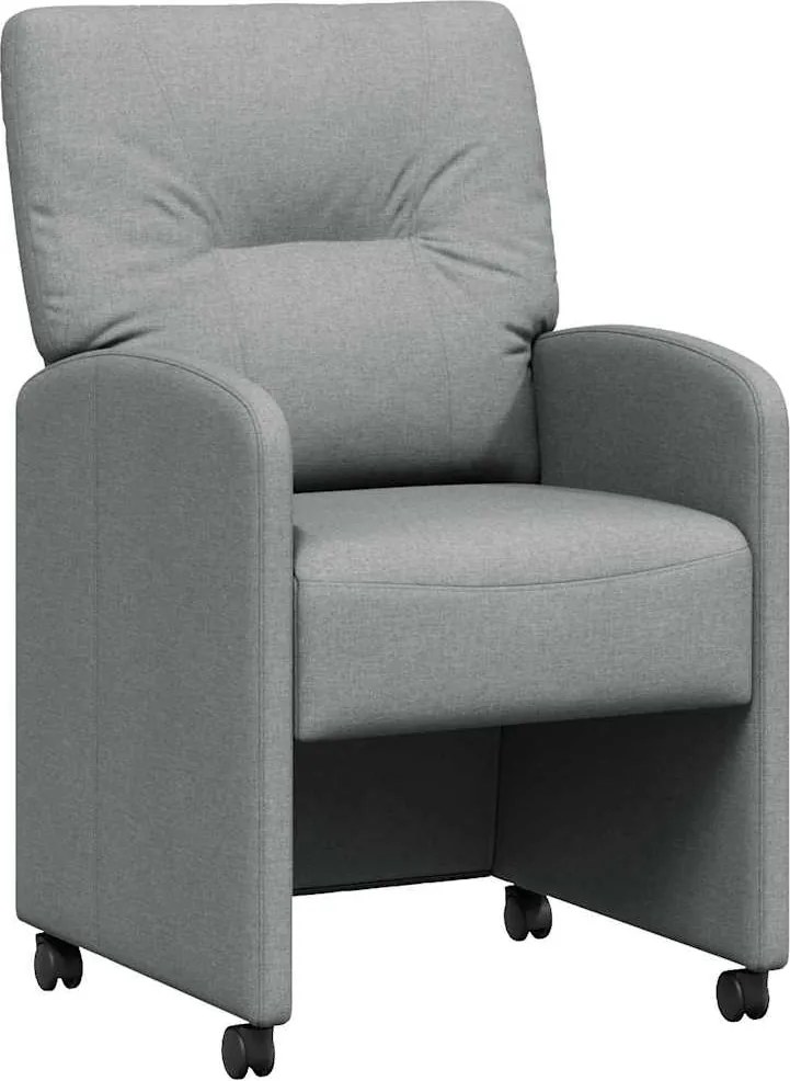vidaXL Kerekes Étkező Székek 2 pcs Világosszürke 57 x 67 x 95 cm