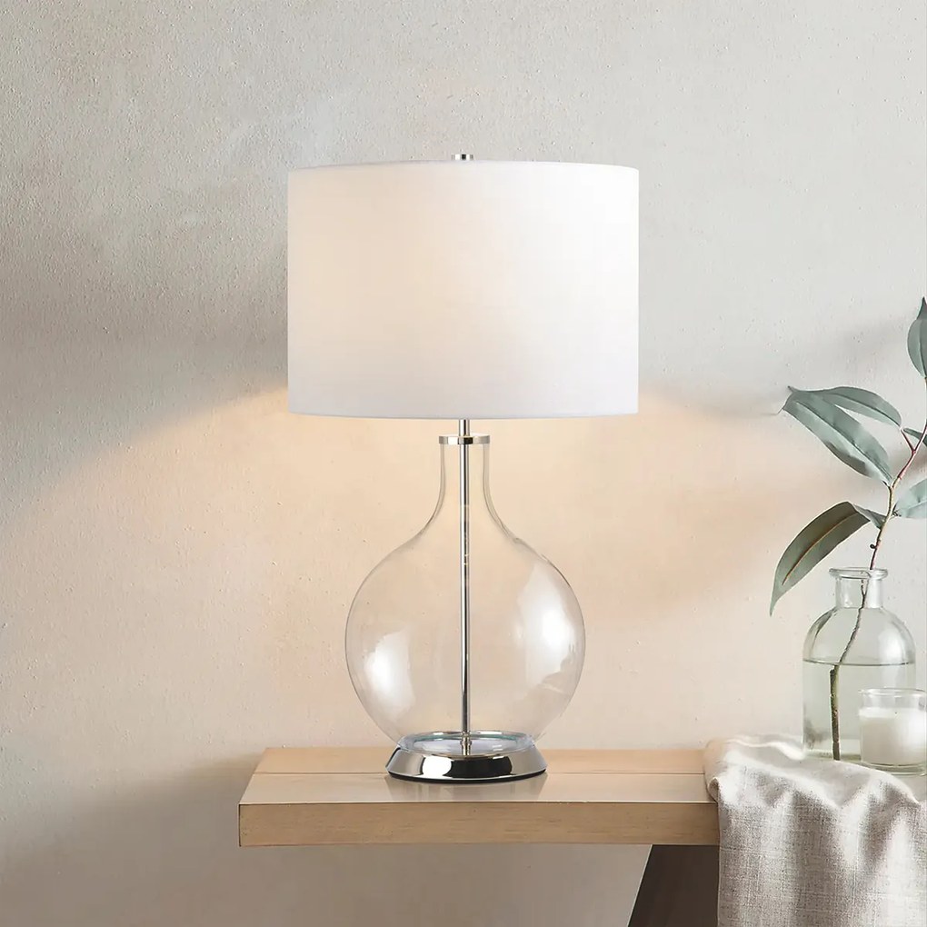 Elstead modern asztali lámpa orb nikkel elsorb-clear-pn-wht