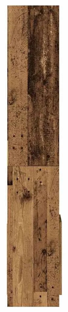 antik fa színű szerelt fa magasszekrény 92 x 33 x 180 cm
