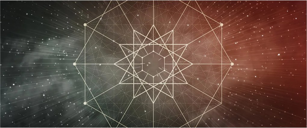 Kép - Kozmikus dodekagram (120x50 cm)