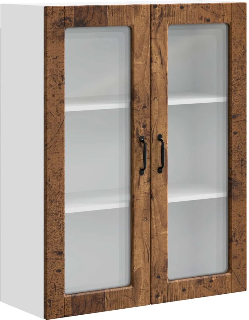 vidaXL Konyhaszekrény polcokkal Öreg fa 80 x 31 x 100 cm Faanyag
