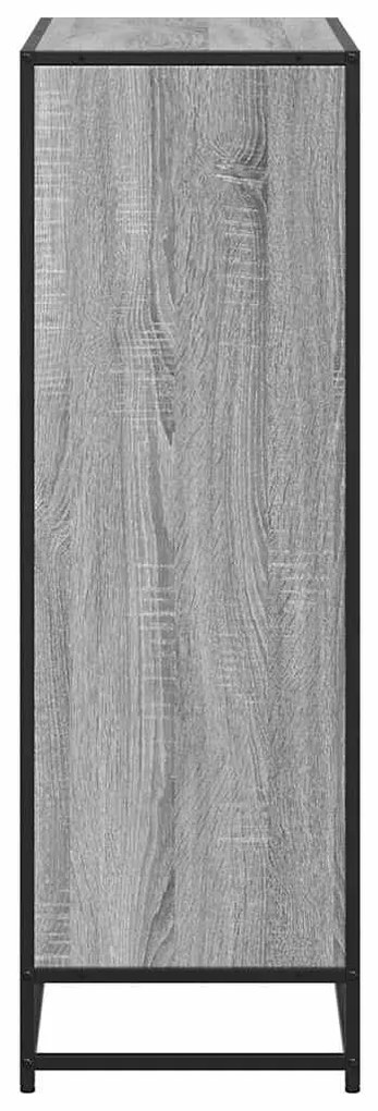 szürke sonoma színű szerelt fa könyvszekrény 80,5x35x107,5 cm