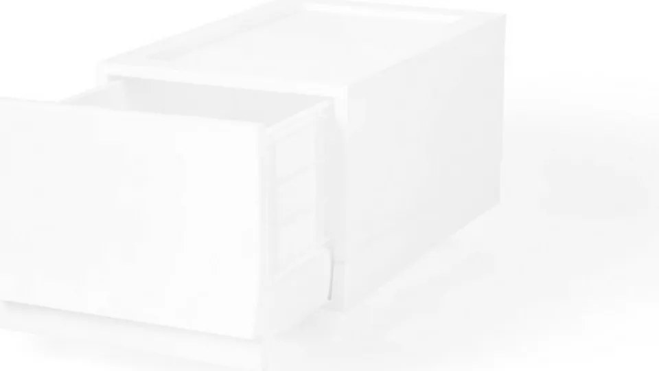 Wave Junior Snow moduláris tárolódoboz kerekeknélkül 43,4 x 27,2 x 22 cm, keskeny - 1 fiók