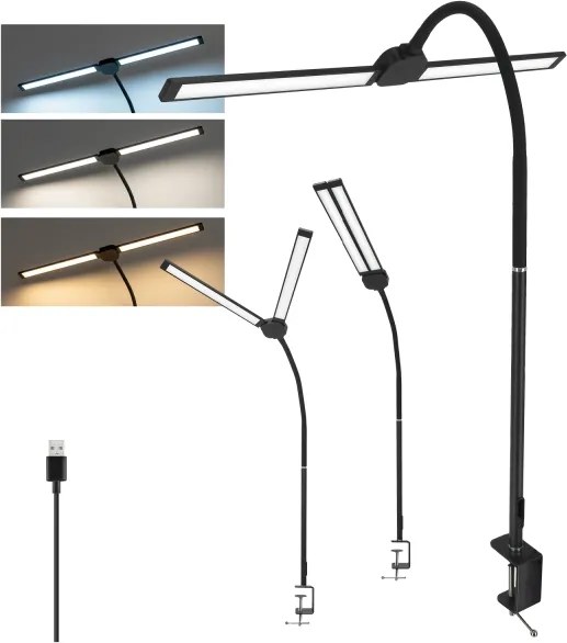 Brilagi - dimmelhető LED-es asztali lámpa USB VARIO LED/14W/5V 3000-6000K fekete