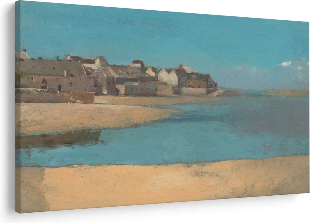 Kép - Odilon Redon, Village by the Sea in Brittany, reprodukciók (90x60 cm)