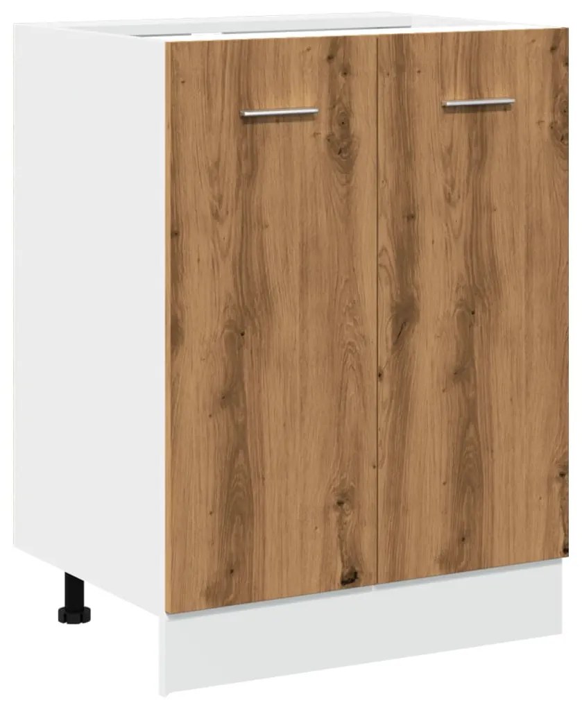 “Lyon” kézműves tölgy színű szerelt fa alsószekrény