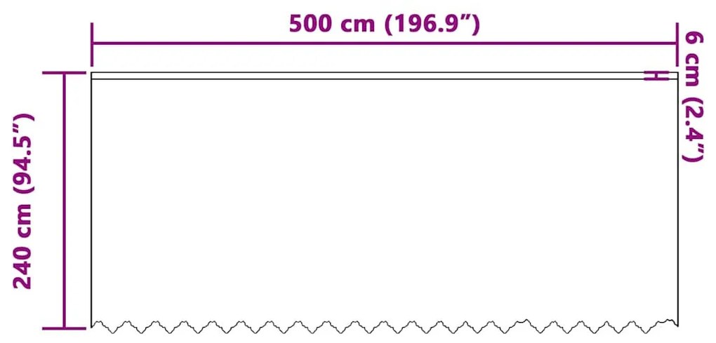 Függönyök függönyökkel Fehér 500 x 240 cm Poliészter