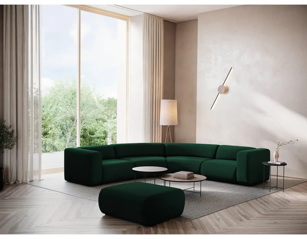 Sötétzöld bársony lábtartó Ekahi – Makamii